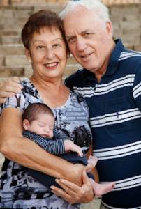 grandparents with baby boy grandchild in Buford, GA